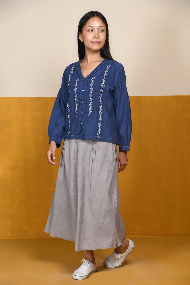 CORA RUFFLE BLOUSE